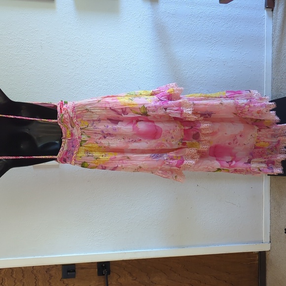 🍋✨ NWT Rococo sand tiered Leona maxi dress size M - Picture 11 of 12